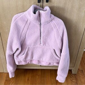lululemon athletica Pink Fleece Scuba Half zip  xs/s/tp
